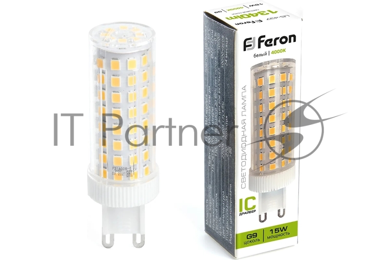 Лампа светодиодная Feron LB-437 15Вт 230В G9 белый капсульная