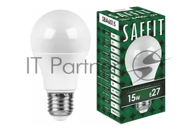Лампа светодиодная SAFFIT SBA6015 (55012) 15Вт Е27 дневной