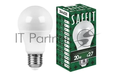 Лампа светодиодная SAFFIT SBA6020 (55015) 20Вт Е27 дневной