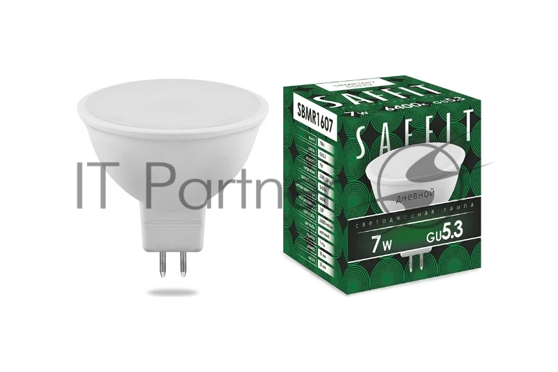 Лампа светодиодная SAFFIT SBMR1607 (55029) 7 вт 230в GU5.3 дневной