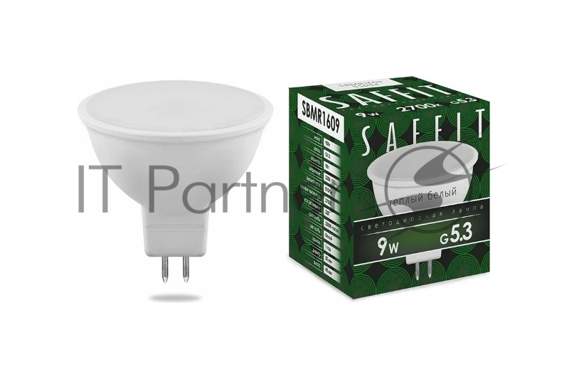 Лампа светодиодная SAFFIT SBMR1609 (55084) 9Вт 230В GU5.3 теплый