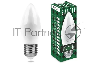 Лампа светодиодная SAFFIT SBC3711 (55135) 11Вт Е27 белый матовая свеча