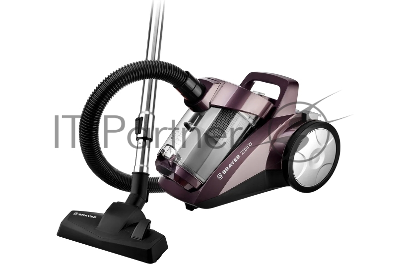Пылесос BRAYER BR4205 коричневый, 420/2200 Вт, уборка сухая, пылесборник контейнер, 4 л
