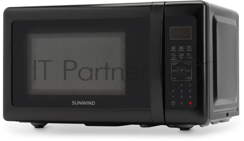 Микроволновая печь SunWind SUN-MW007 черный, 20 л, 700 Вт, переключатели - сенсор