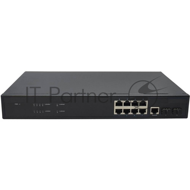 Коммутатор OSNOVO SW-70802/L2, 8×1 Гбит/с + 2×1 Гбит/с SFP, управляемый