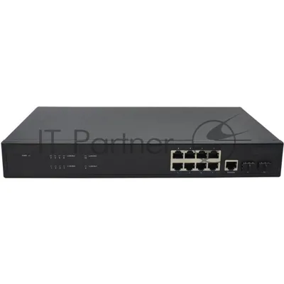 Коммутатор OSNOVO SW-70802/L2, 8×1 Гбит/с + 2×1 Гбит/с SFP, управляемый