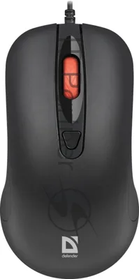Мышь проводная Defender Omega MB-522 черный, 1600 dpi, USB, кнопки - 4