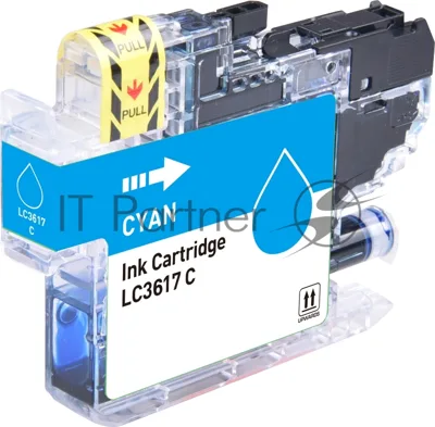 Картридж струйный Cactus CS-LC3617C голубой (14 мл) для Brother MFC-J2330DW/J2730DW/J3530DW/J3930DW