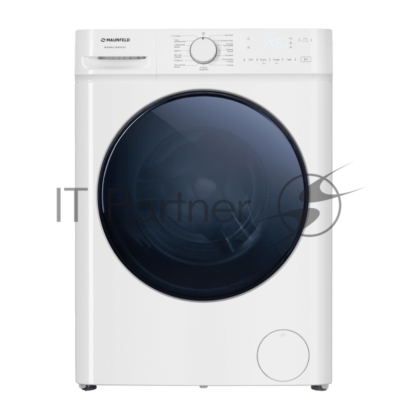 Стиральная машина Maunfeld MFWM128WH053 белая, загрузка фронтальная 7.5кг, 1200 об/мин., класс: A+++