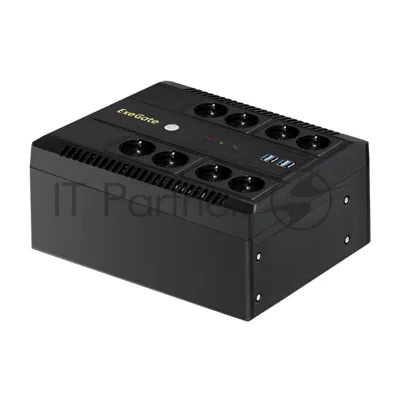 Источник бесперебойного питания ExeGate NEO Smart LHB-650.LCD.AVR.8SH.CH.RJ.USB / 650 ВА / 390 Вт / 8 x CEE 7 (евророзетка)
