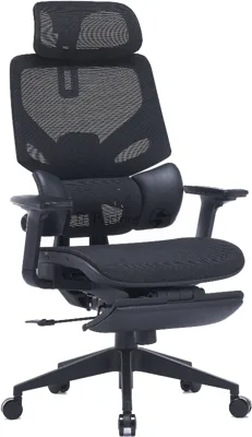 Кресло Cactus CS-CHR-MC01-BK черный, сетка, подголовник