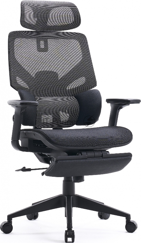 Кресло Cactus CS-CHR-MC01-GYBK серый, сетка, подголовник