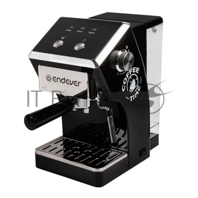 Кофеварка рожкового типа электрическая Endever Costa-1085, объем-1,5л, цвет черный, мощность 1200 Вт, давление 15 бар, 2 шт/уп
