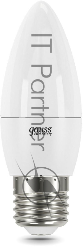 Лампа светодиодная Gauss Elementary 30222 12Вт цок.: E27 свеча 220B 4100K св. свеч. белый нейт. (упак.: 10 шт)