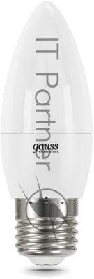 Лампа светодиодная Gauss Elementary 30222 12Вт цок.: E27 свеча 220B 4100K св. свеч. белый нейт. (упак.: 10 шт)
