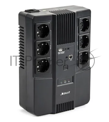 Источник бесперебойного питания Бастион SKAT-UPS 600 AI 220В 360Вт 1АКБ 7А·ч внутр. меандр. стаб-ция напр-я. 6 выходов (8998)