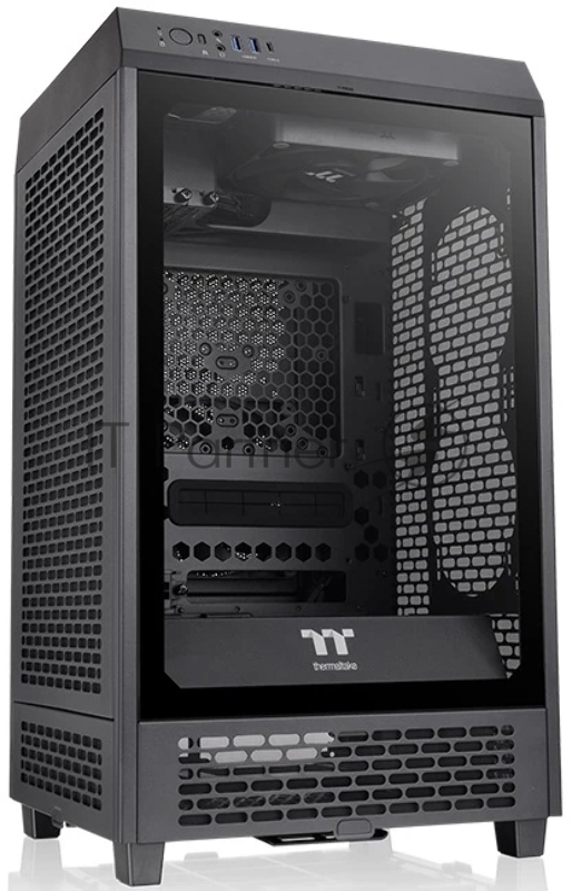 Компьютерный корпус Thermaltake The Tower 200 черный без БП miniITX 11x120мм 5x140мм 2xUSB 3.0 audio bott PSU