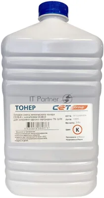Тонер CET CE28-K CET111072K500 черный бутылка 500 гр. для KONICA MINOLTA Bizhub C258/308/368/227i/257i