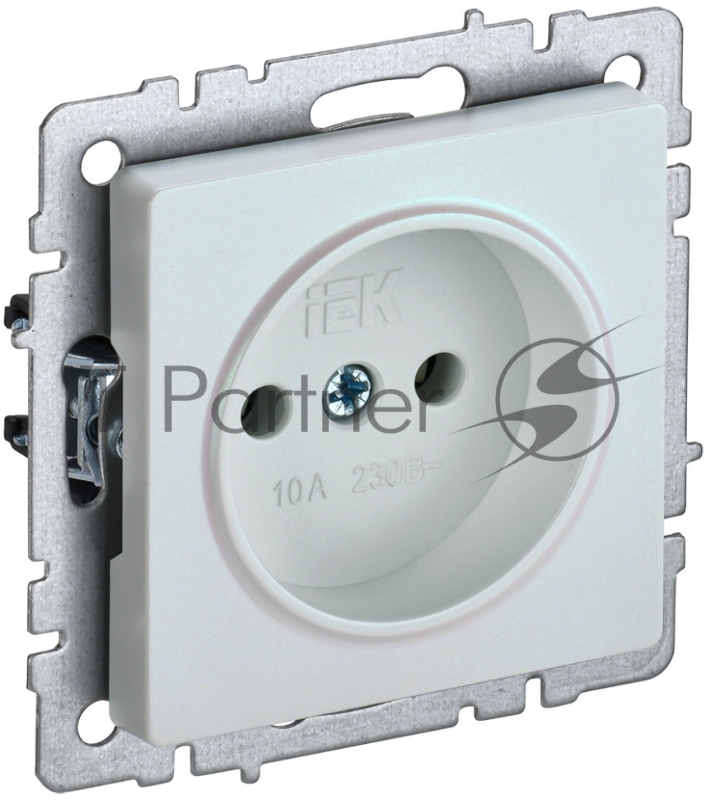 Розетка 1-местная IEK BRITE РС10-1-0-БрЖ без заземления, без защитных шторок, 10А, жемчуг