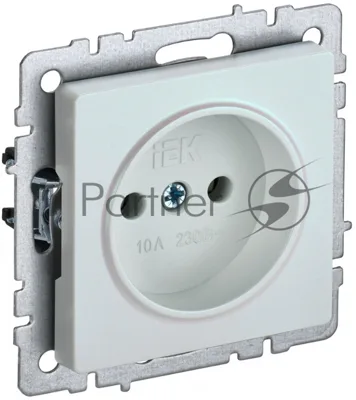 Розетка 1-местная IEK BRITE РС10-1-0-БрЖ без заземления, без защитных шторок, 10А, жемчуг