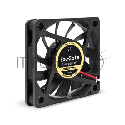 Вентилятор для корпуса ExeGate ExtraPower EP06010B2P черный, 60 мм, 3200 об/мин, 26 дБ, 2 pin