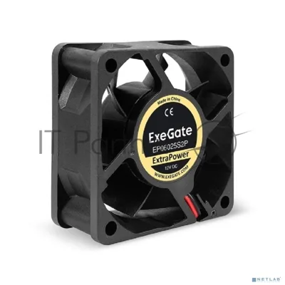 Вентилятор для корпуса ExeGate ExtraPower EP06025S2P черный, 60 мм, 4500 об/мин, 31 дБ, 2 pin