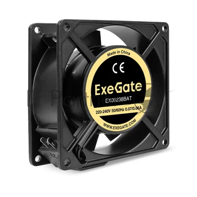 Вентилятор для корпуса ExeGate EX09238BAT черный, 92 мм, 2800 об/мин, 40 дБ