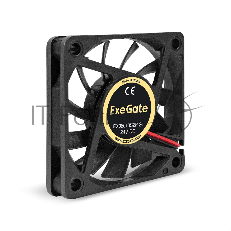 Вентилятор для корпуса ExeGate EX06010S2P-24 черный, 60 мм, 3000 об/мин, 24.1 дБ, 2 pin