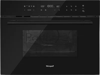 Духовой шкаф компактный встраиваемый с СВЧ Weissgauff OE 446 Black Edition черный
