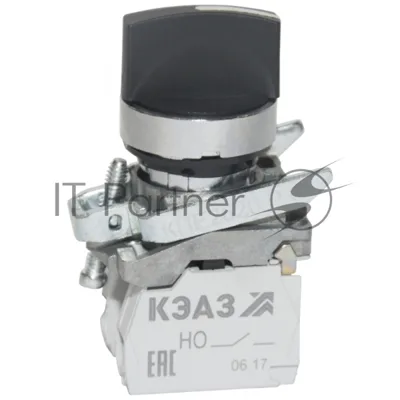 Переключатель КПЕ2620РС-черный-2но+0нз-ручка-фикс-3поз-IP65-КЭАЗ
