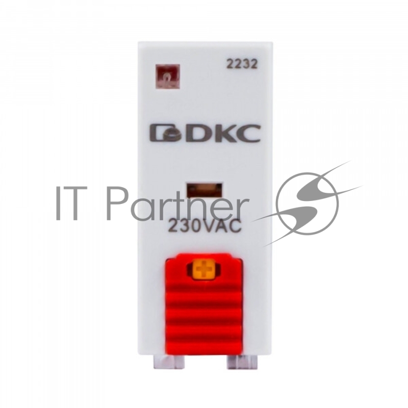 Реле миниатюрное промышленное, 2CO, ком. ток 8А, AgSnO2, напряжение 230V AC, опция: тест-кнопка+светодиод