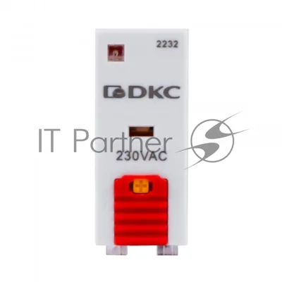 Реле миниатюрное промышленное, 2CO, ком. ток 8А, AgSnO2, напряжение 230V AC, опция: тест-кнопка+светодиод
