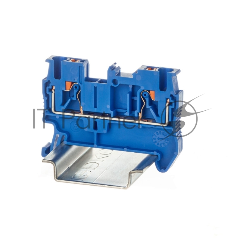 Клемма проходная VPR-2.5-BU, зажим push-in, 2 точки подключения, 2.5 кв.мм, синий