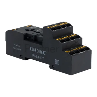 Колодка с клеммами push-in для реле на 4 группы: IR-24DC/220DC/230AC-4CO