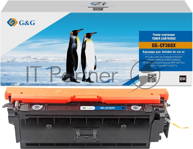 Картридж лазерный G&G GG-CF360X черный (12500 стр.) для HP CLJ M553N/M553DN/M553X/M577C/M577Z/M577F/M577DN