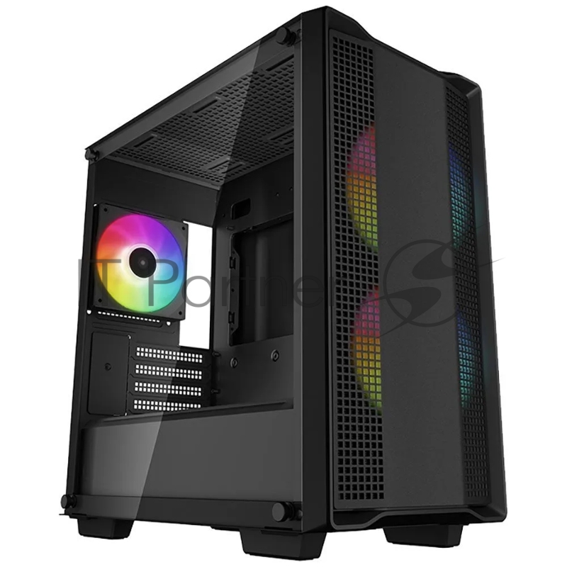 Компьютерный корпус DeepCool CC360 ARGb (R-CC360-BKAPM3-G-1) (mATX, без БП, 2xUSB, с окном)