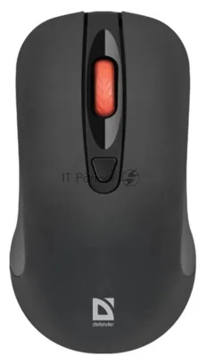Мышь беспроводная Defender Nexus MS-195 черный, 1600 dpi, радиоканал, USB, кнопки - 4