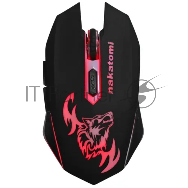 Мышь беспроводная Nakatomi MROG-15U черный, 1600 dpi, радиоканал, USB, кнопки - 6