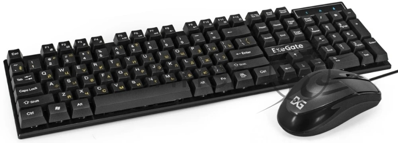 Комплект клавиатура+мышь ExeGate MK110-OEM проводной, USB, 1000 DPI, чёрный