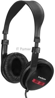 Гарнитура Exegate HS-120S чёрный, проводная, 2 x mini jack 3.5 мм, подвижный микрофон
