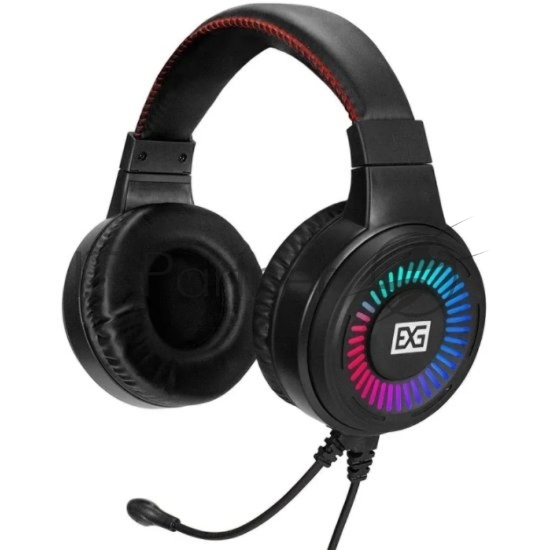 Гарнитура ExeGate Gaming HS-520G чёрный, проводная, 2 x mini jack 3.5 мм + USB, подсветка, регулятор громкости