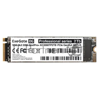 Накопитель SSD ExeGate, 2Tb, PCIe 3.0 x4, M.2 2280, NVMe, R/W 2000/1600