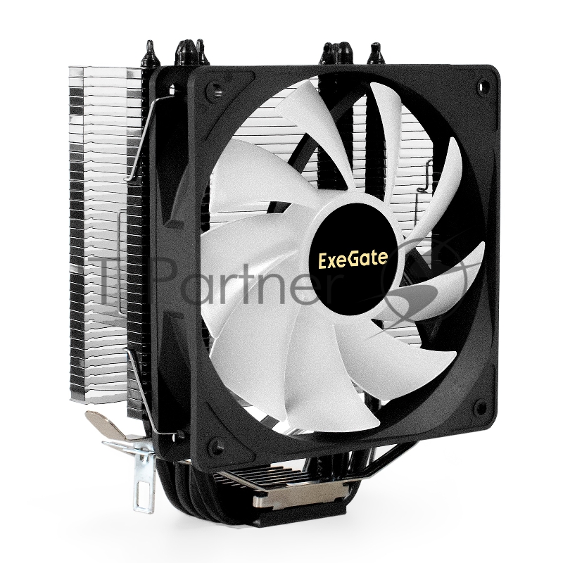 Кулер для процессора ExeGate Dark Magic EE400XL-PWM.ARGb серебристый, 120 мм, алюминий/медь, 2400 об/мин, 37 дБ, 4 pin, 125 Вт, 155 мм