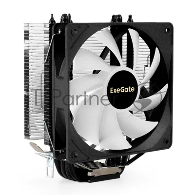 Кулер для процессора ExeGate Dark Magic EE400XL-PWM.ARGb серебристый, 120 мм, алюминий/медь, 2400 об/мин, 37 дБ, 4 pin, 125 Вт, 155 мм