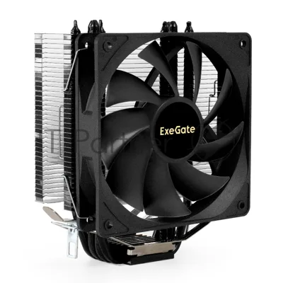 Кулер для процессора ExeGate Dark Magic EE400XL-PWM черный, 120 мм, алюминий/медь, 2400 об/мин, 37 дБ, 4 pin, 140 Вт, 155 мм