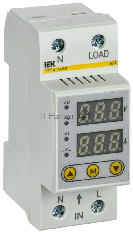Реле напряжения и тока РНТ-д 1-ф. 36мм 63А IEK