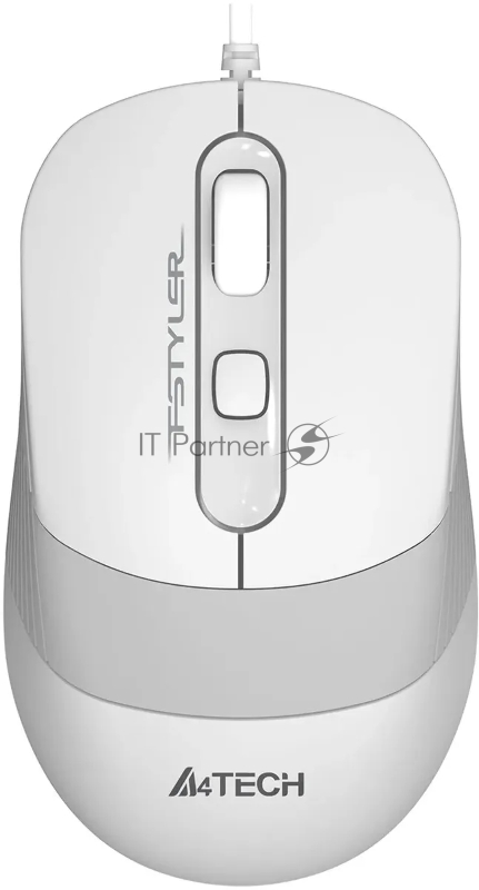 Мышь проводная A4Tech Fstyler FM10S белый/серый, 1600 dpi, USB, кнопки - 4
