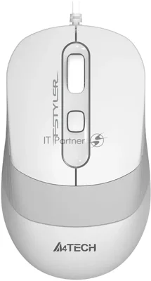 Мышь проводная A4Tech Fstyler FM10S белый/серый, 1600 dpi, USB, кнопки - 4