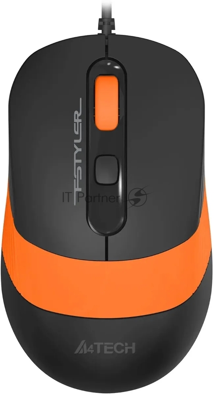 Мышь проводная A4Tech Fstyler FM10S оранжевый, 1600 dpi, USB Type-A, кнопки - 4