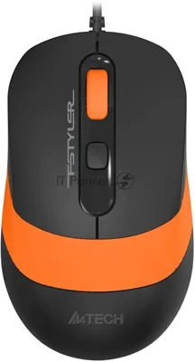 Мышь проводная A4Tech Fstyler FM10S оранжевый, 1600 dpi, USB Type-A, кнопки - 4